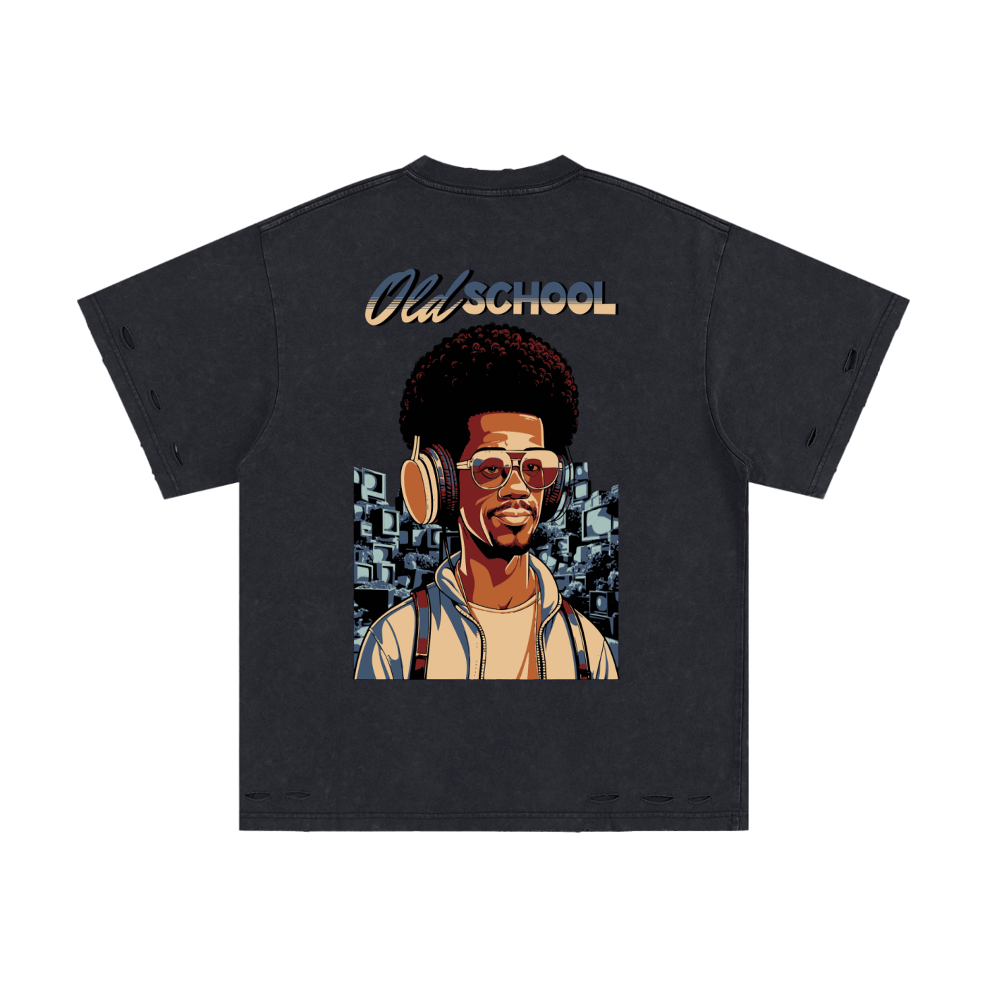 Heavyweight Snow Washed Hand-Frayed T-Shirt