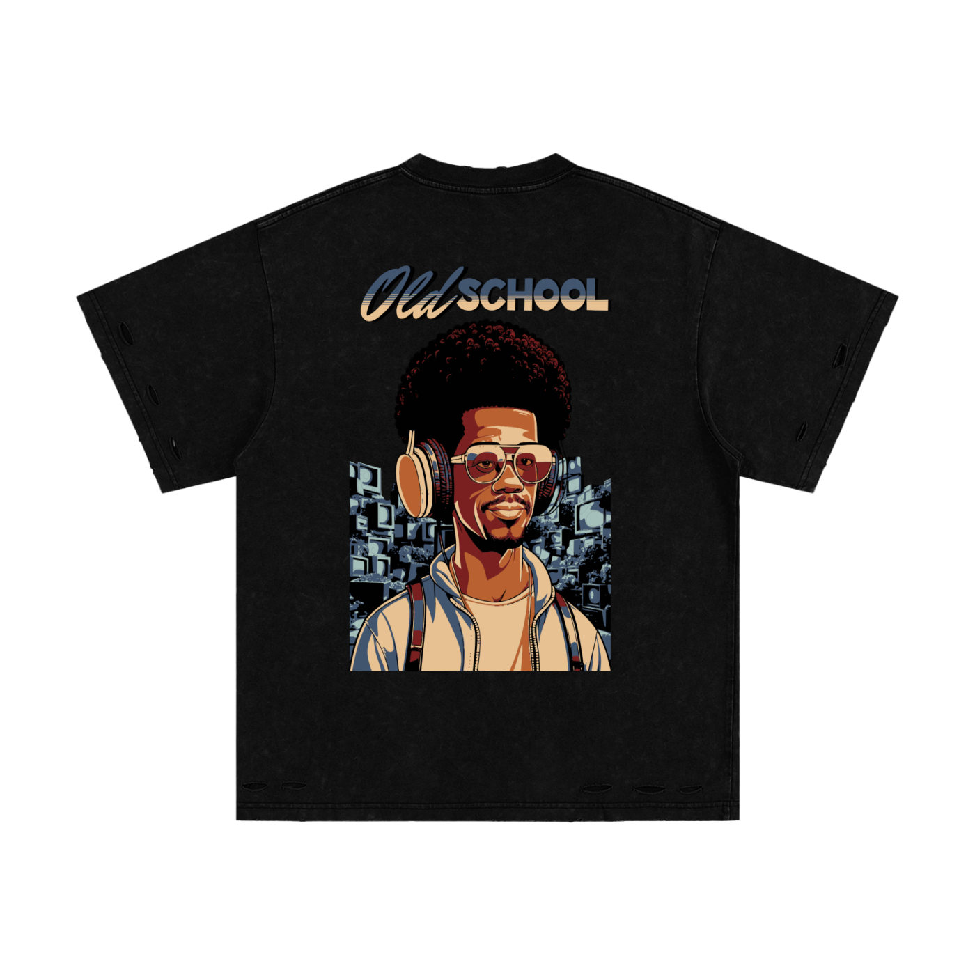 Heavyweight Snow Washed Hand-Frayed T-Shirt