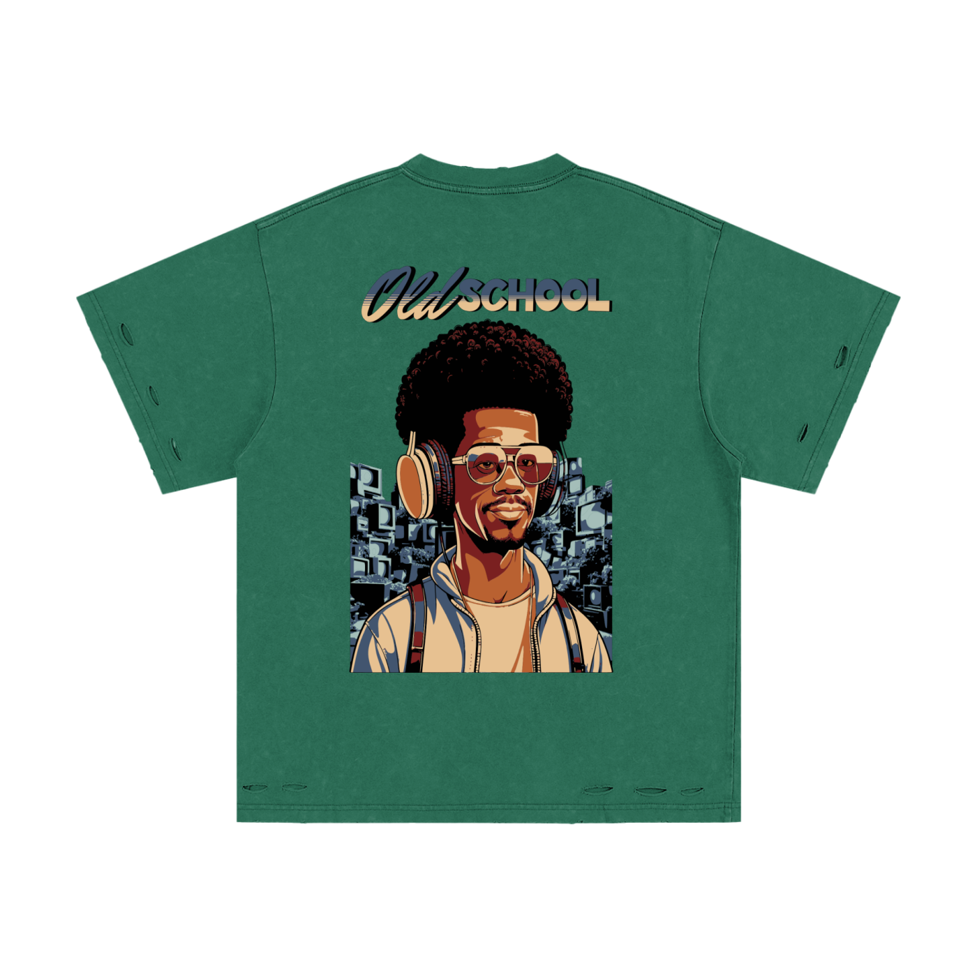 Heavyweight Snow Washed Hand-Frayed T-Shirt
