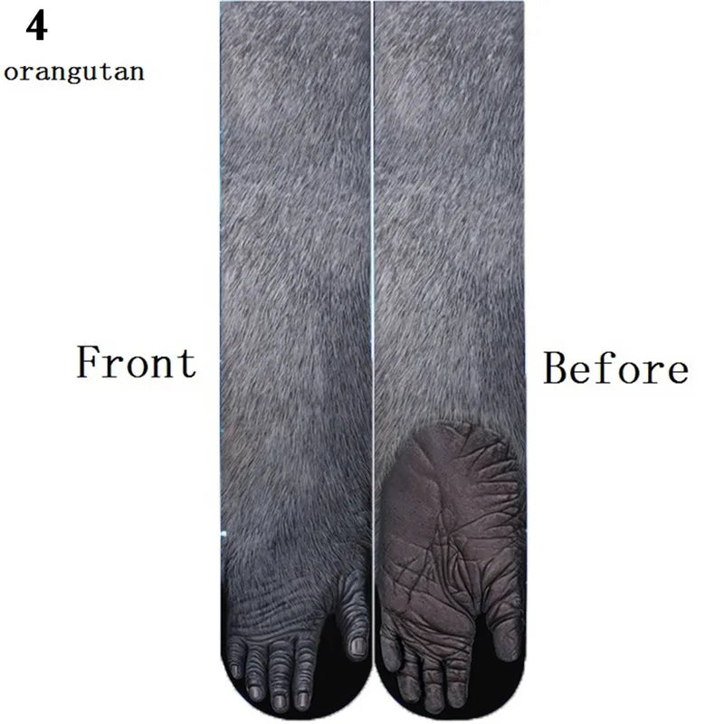 socks men and women party outdoor sports,Funny animal paw