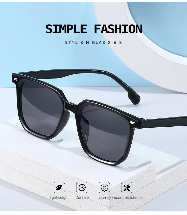 Trendy Retro Square Sunglasses for Men and Women - High-Quality