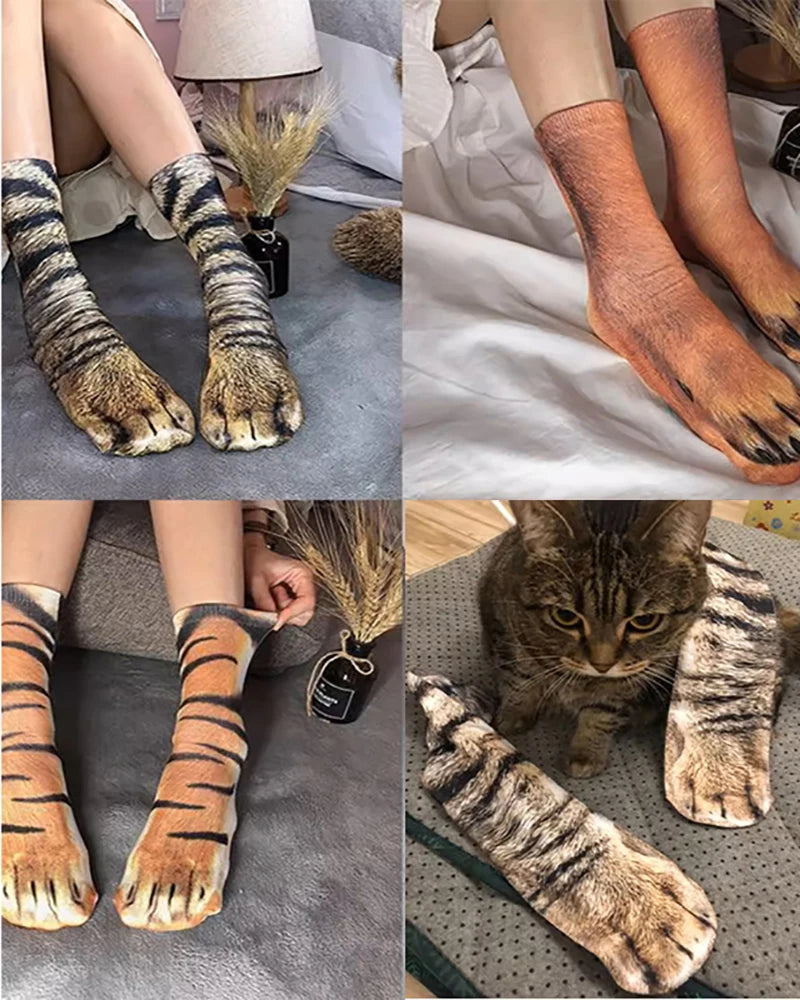 socks men and women party outdoor sports,Funny animal paw