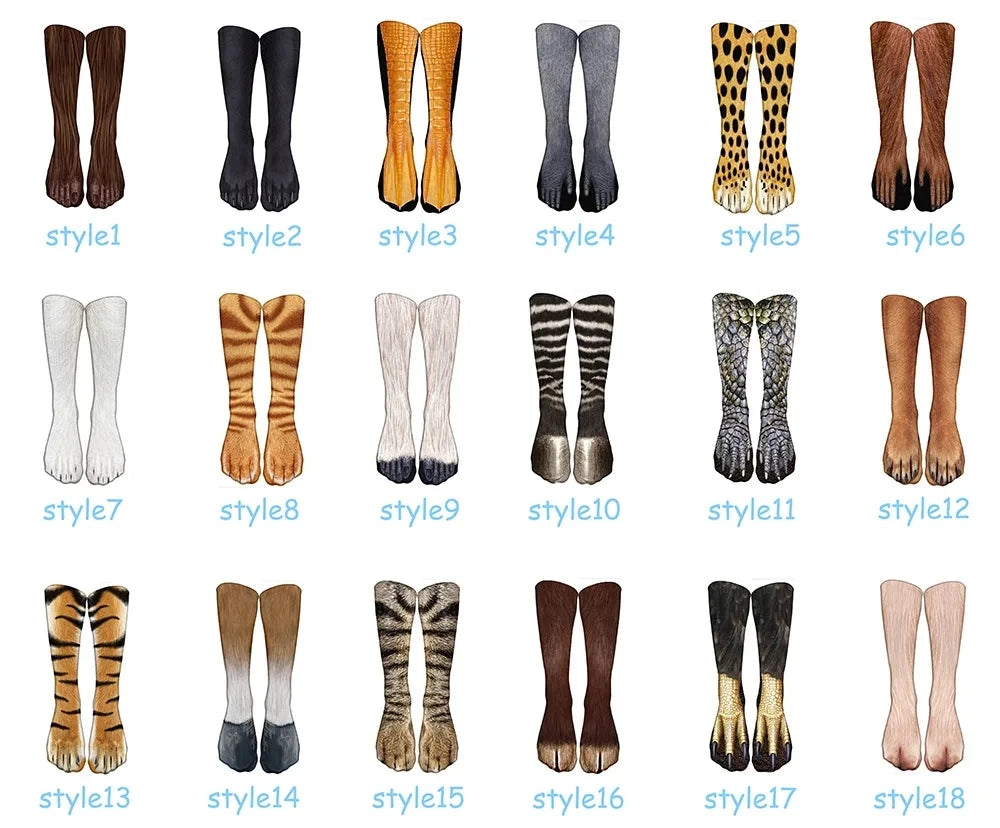 socks men and women party outdoor sports,Funny animal paw