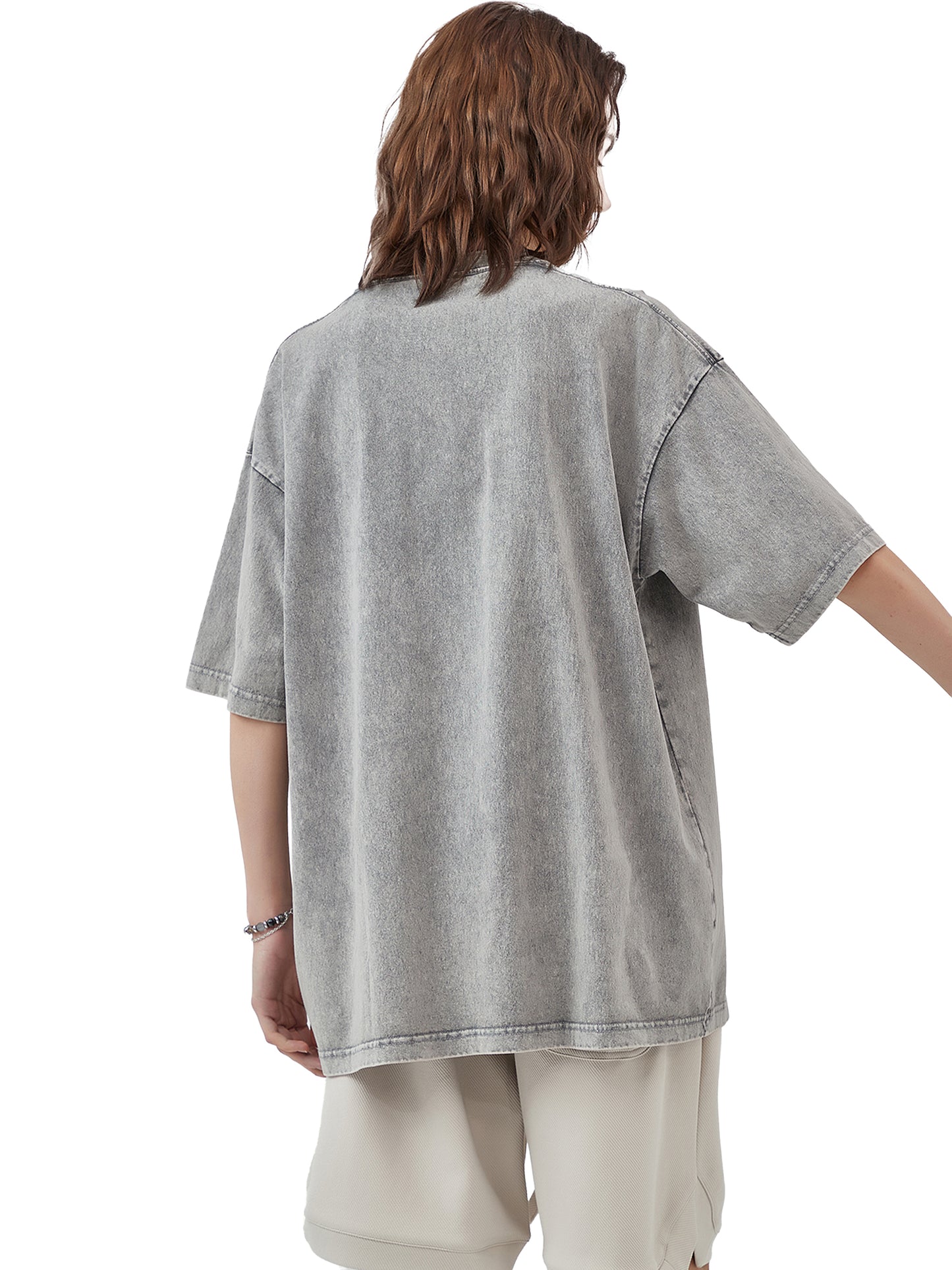 Acid Wash Oversize T-Shirt - 250 GSM (BACK)