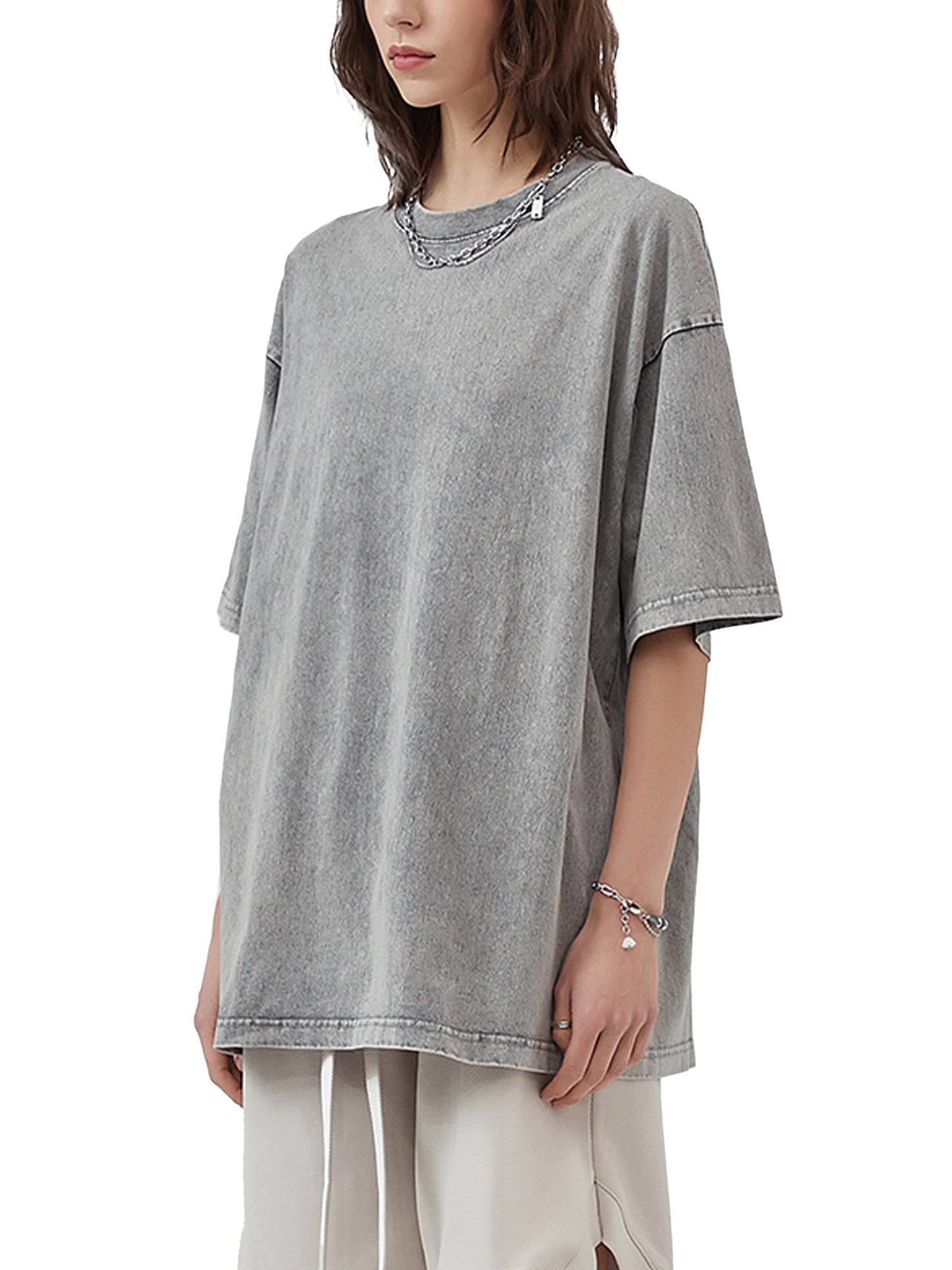 Acid Wash Oversize T-Shirt - 250 GSM (BACK)