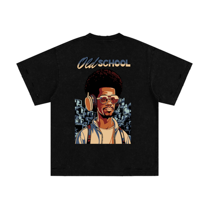 Heavyweight Snow Washed Hand-Frayed T-Shirt