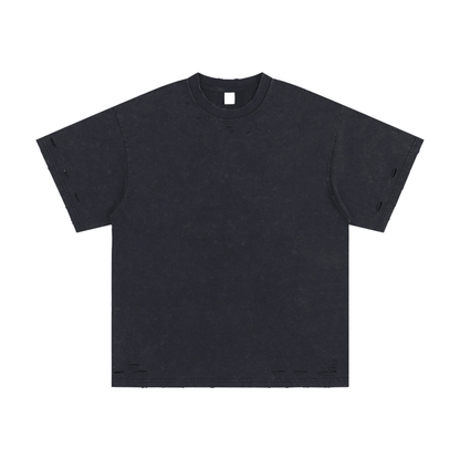 Heavyweight Snow Washed Hand-Frayed T-Shirt