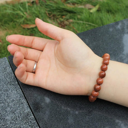 Energy Healing Beaded Bracelet - 8mm Natural Stones: Black Onyx, Lava, Tiger Eye, Agate, Quartz for Men and Women, Yoga & Chakra Jewelry