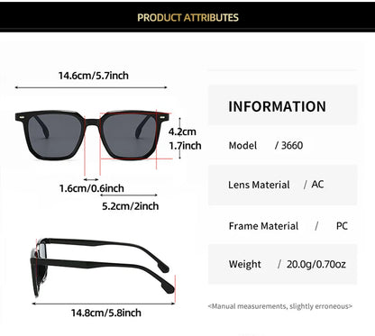 Trendy Retro Square Sunglasses for Men and Women - High-Quality