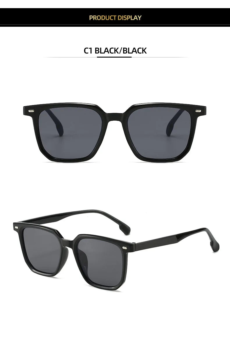 Trendy Retro Square Sunglasses for Men and Women - High-Quality