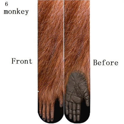 socks men and women party outdoor sports,Funny animal paw