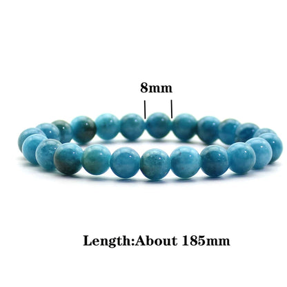 Energy Healing Beaded Bracelet - 8mm Natural Stones: Black Onyx, Lava, Tiger Eye, Agate, Quartz for Men and Women, Yoga & Chakra Jewelry