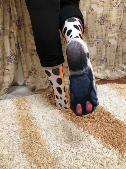 socks men and women party outdoor sports,Funny animal paw