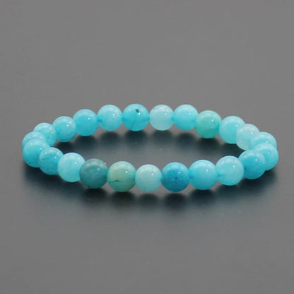 Energy Healing Beaded Bracelet - 8mm Natural Stones: Black Onyx, Lava, Tiger Eye, Agate, Quartz for Men and Women, Yoga & Chakra Jewelry