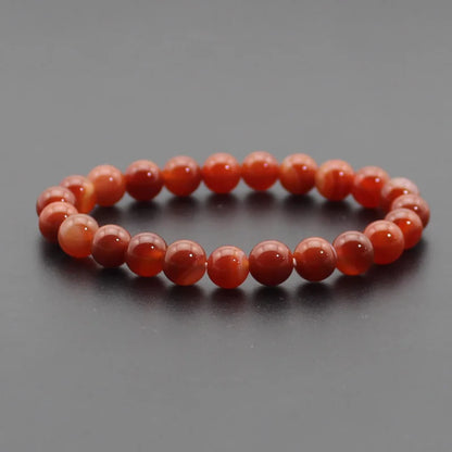 Energy Healing Beaded Bracelet - 8mm Natural Stones: Black Onyx, Lava, Tiger Eye, Agate, Quartz for Men and Women, Yoga & Chakra Jewelry