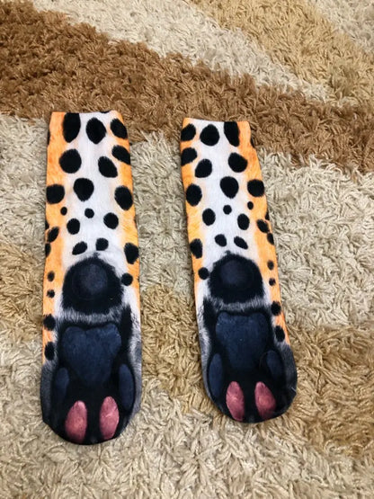 socks men and women party outdoor sports,Funny animal paw