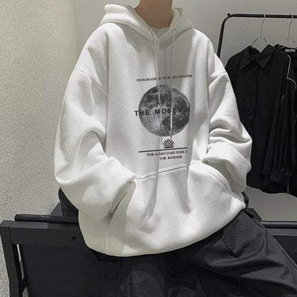 Winter Streetwear Hip Hop Fleece Hoodie - Baggy Pullover Sweatshirt