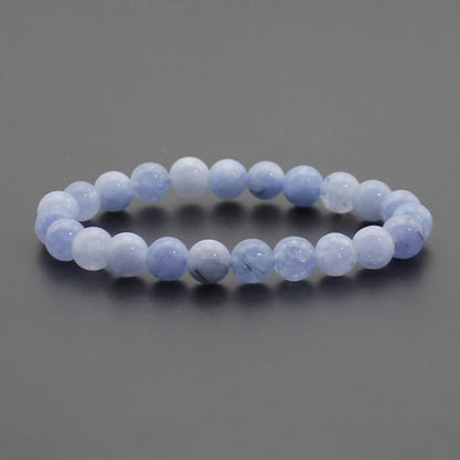 Energy Healing Beaded Bracelet - 8mm Natural Stones: Black Onyx, Lava, Tiger Eye, Agate, Quartz for Men and Women, Yoga & Chakra Jewelry