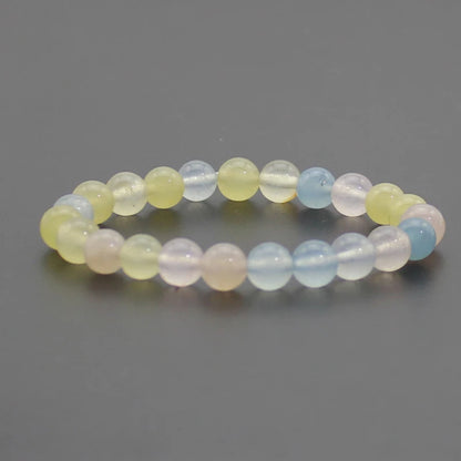 Energy Healing Beaded Bracelet - 8mm Natural Stones: Black Onyx, Lava, Tiger Eye, Agate, Quartz for Men and Women, Yoga & Chakra Jewelry