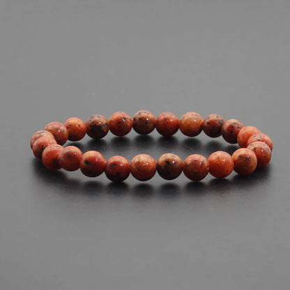 Energy Healing Beaded Bracelet - 8mm Natural Stones: Black Onyx, Lava, Tiger Eye, Agate, Quartz for Men and Women, Yoga & Chakra Jewelry