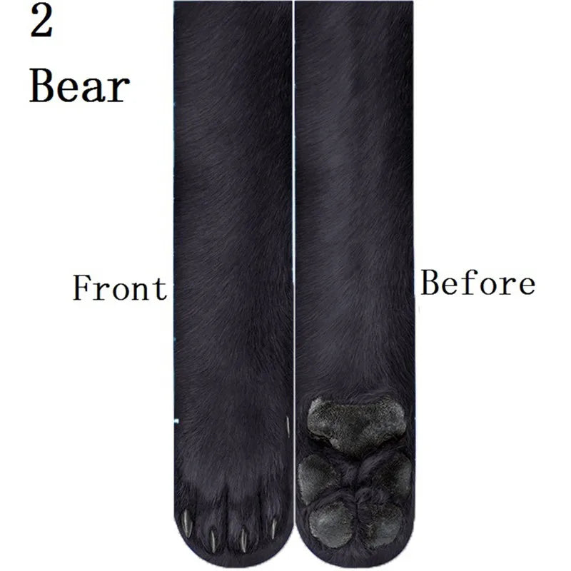 socks men and women party outdoor sports,Funny animal paw
