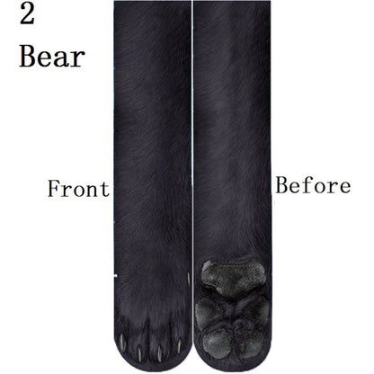 socks men and women party outdoor sports,Funny animal paw