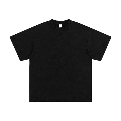 Heavyweight Snow Washed Hand-Frayed T-Shirt
