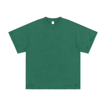 Heavyweight Snow Washed Hand-Frayed T-Shirt