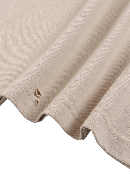 Classic Frayed Boxy Tee - 250 GSM (BACK)