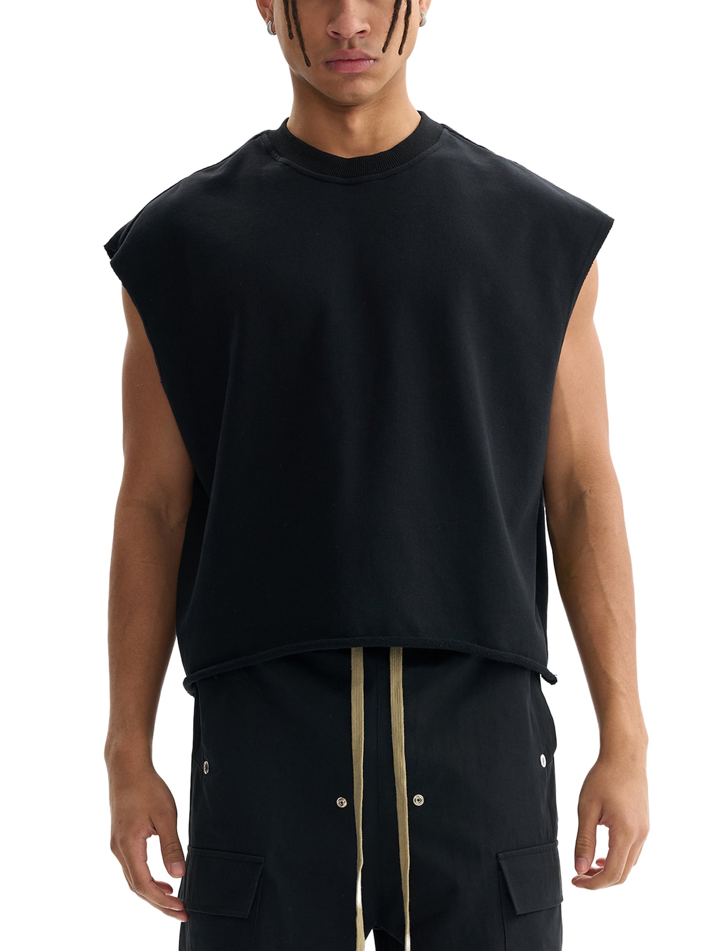 French Terry Boxy Tank Top (BACK)