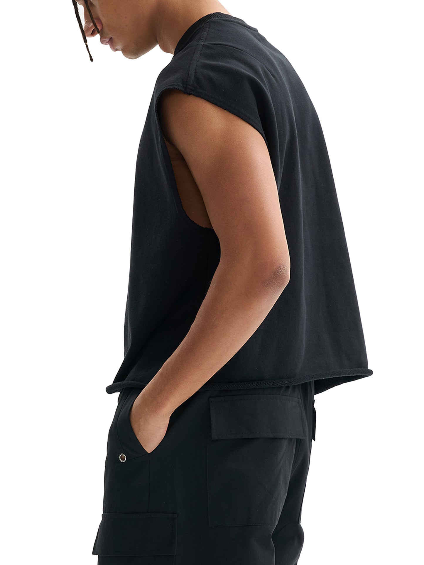 French Terry Boxy Tank Top (BACK)