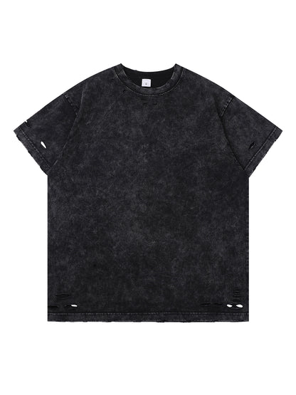Heavyweight Snow Washed Hand-Frayed T-Shirt