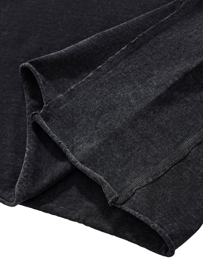Raw Edge Snow Washed Boxy T-Shirt (BACK)